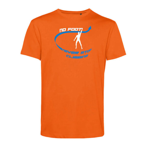 0B&C-E150Men-NoFoot-Orange-2Bleu T-shirt homme No Foot Orange/Bleu