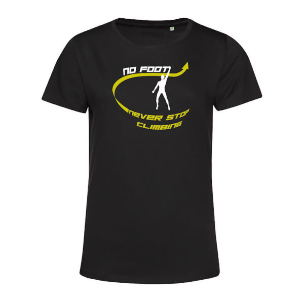 T-shirt Femme No Foot Noir/Jaune