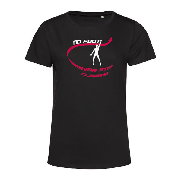 T-shirt Femme No Foot Noir/Magenta