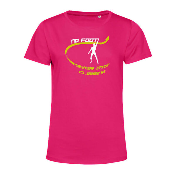 T-shirt Femme No Foot Rose/Jaune