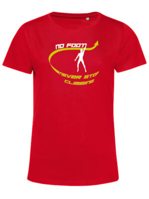 0B&C-E150Women-NoFoot-Rouge-2Jaune T-shirt Femme No Foot Rouge/Jaune