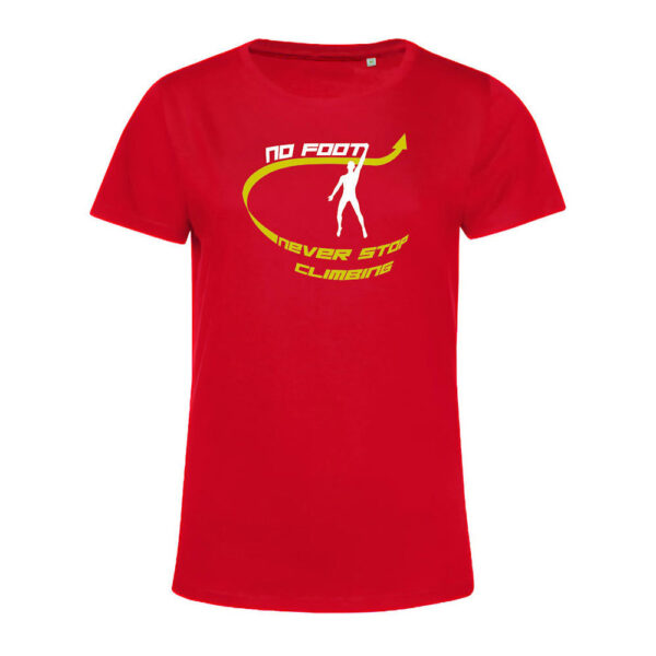 T-shirt Femme No Foot Rouge/Jaune