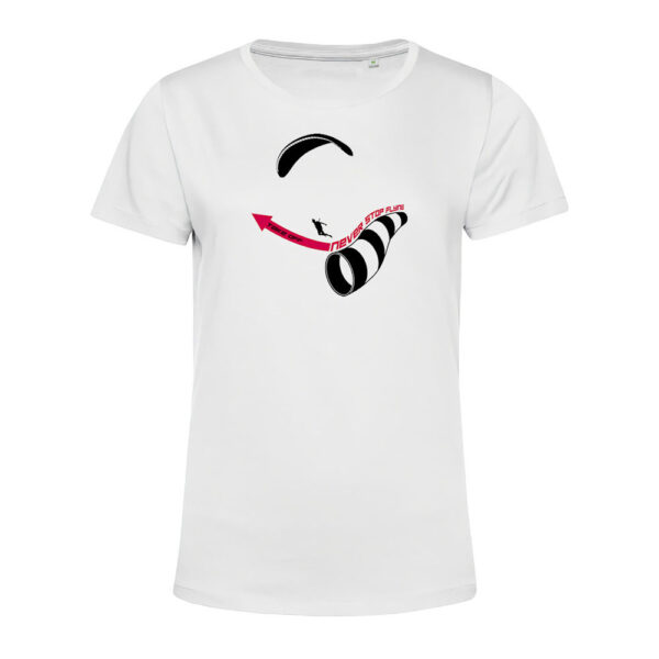 T-shirt femme Take off Blanc/Magenta