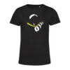 T-shirt femme Take off Noir/Jaune