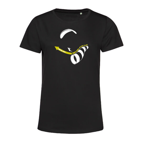 T-shirt femme Take off Noir/Jaune