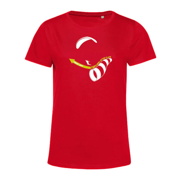 T-shirt femme Take off Rouge/Jaune