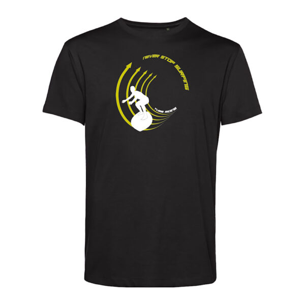 T-shirt homme Tube riding Noir/Jaune