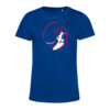 T-shirt femme Tube riding Bleu/Magenta